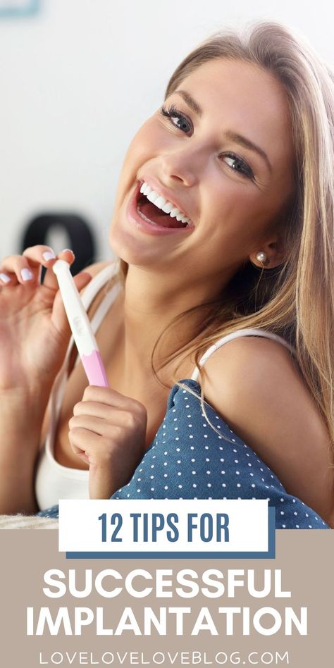 Woman reads a positive pregnancy test. Food For Getting Pregnant, Diet To Help Get Pregnant, Get Pregnant Diet, Folic Acid Foods For Pregnancy, Implantation Foods, Signs Of Implantation, Implantation Symptoms, Fertility Diet Plan, Embryo Implantation