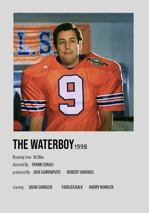 The Waterboy, Fairuza Balk, Adam Sandler, Night Time, Sports Jersey, Collage, Film, Water, Books