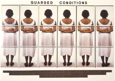 Lorna Simpson  "Guarded Conditions"  1989 Lorna Simpson, Black Female Artists, Kara Walker, Plastic Letters, Museum Of Contemporary Art, African American Art, Black Artists, Michelle Obama, American Artists