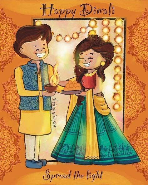 Diwali Cartoon Drawing, Happy Diwali Cartoon Images, Happy Diwali Cartoon Video, Happy Diwali Unique Images, Happy Diwali Poster Creative, Diwali Cartoon Images, Happy Diwali Cartoon, Diwali Illustration Art, Bhaidooj Rangoli