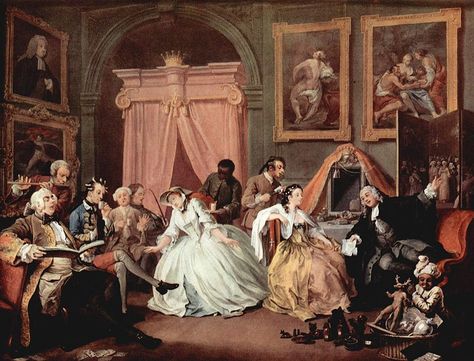 Marriage à-la-mode The Countess's Morning Levee. Link to blog post about 18th c women's toilette William Hogarth, Thomas Gainsborough, Joseph Mallord William Turner, French Paintings, Art Ancien, William Turner, Art Uk, A4 Poster, Oil Painting Reproductions