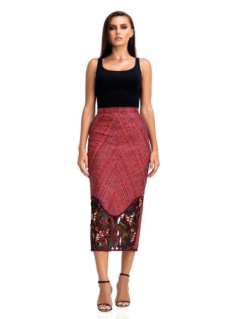 Unique Skirts Design, Christie Brown, Ankara Skirt Styles, Printed Skirt Outfit, Skirt With Embroidery, African Print Skirt, Corporate Dress, Accra Ghana, Pencil Skirt Outfits