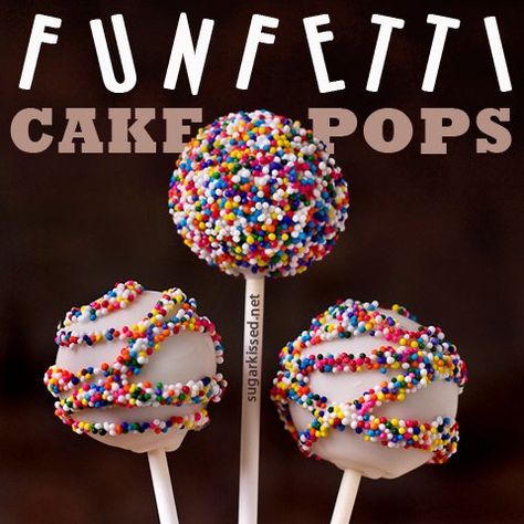 Funfetti Cake Pops Recipe, Funfetti Cake Pops, Cake Pop Tutorial, Cakes To Make, Pie Pops, Cake Pop Stands, Cake Pops How To Make, Cake Pop Recipe, Wedding Projects