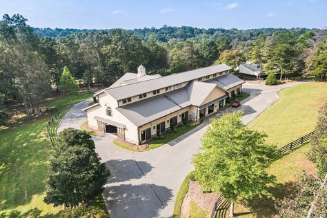 World Class Horse Facility | Alpharetta, Cherokee County, Georgia | Horse Farm | Equestrian Estate | Equine Property Equestrian Property, Barn With Living Quarters, Slanted Walls, Horse Facility, Hay Barn, Horse Country, Lost River, Riding Arenas, Equestrian Estate