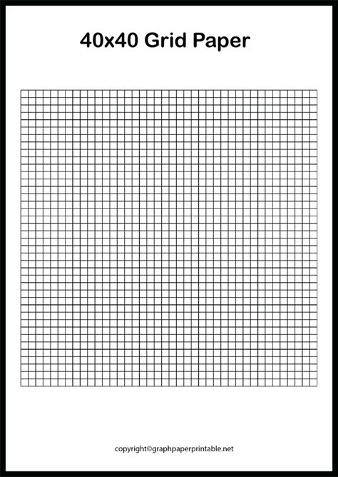 40x40 Grid Paper Printable Template in PDF Free Grid Paper Printables, Goodnotes Grid Paper Template, Square Grid Paper, Notebook Grid Paper Template, 1 Inch Grid Paper Printable, Grid Paper Printable, Paper Templates Printable, About Me Template, Printable Graph Paper