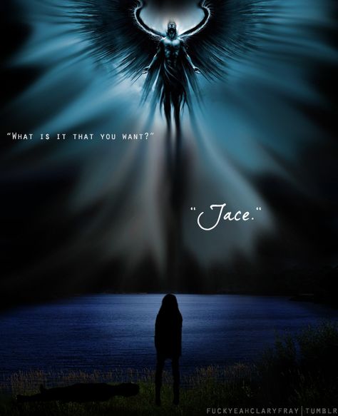 "She could ask for anything, she thought dizzily, anything - an end to pain or world hunger or disease, or for peace on earth. But then again, perhaps these things weren't in the power of angels to grant, or they would already have been granted. It didn't matter, anyway. There was only one thing she could ask for, in the end, only one real choice. She raised her eyes to the Angel's. 'Jace,' she said" - CoG Mortal Instruments Fan Art, Mortal Instruments Books, Art Amour, City Of Glass, Shadowhunters Series, City Of Ashes, Clary And Jace, Will Herondale, Cassie Clare