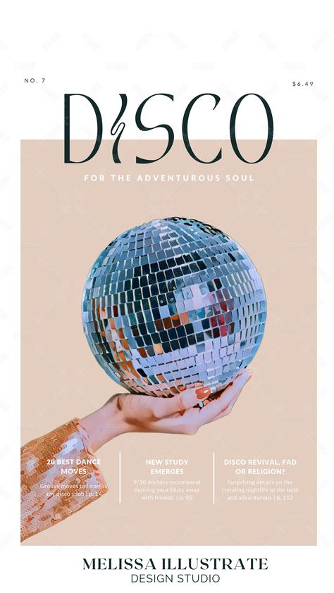 Disco Ball Design Illustration, Disco Collage Art, Retro Disco Illustration, Art In Mirror, Disco Wall Print, Disco Aesthetic Poster, Disco Frame, Disco Wall Decor, Disco Design Graphics