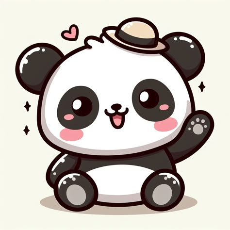 the best cute panda Panda Cartoon Cute, Cute Stickers Animals, Panda Art Cute, Panda Cute Drawing, Kawaii Doodles Animals, Adobe Stock, Panda Cartoon, Panda Cute, Cute Giraffe Drawing