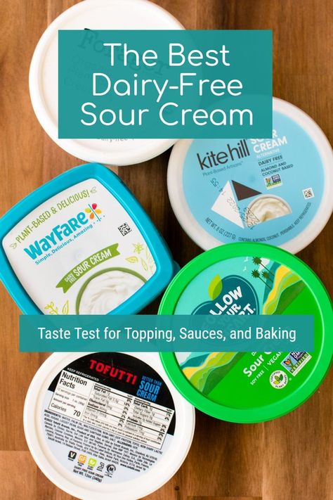 Dairy Free Heavy Cream Alternative, Cream Alternatives Dairy Free, Sour Cream Replacement, Vegan Substitute For Heavy Cream, Dairy Free Sour Cream Alternative, Plant Based Sour Cream, Non Dairy Sour Cream, Vegan Sour Cream Tofu, Dairy Free Heavy Cream