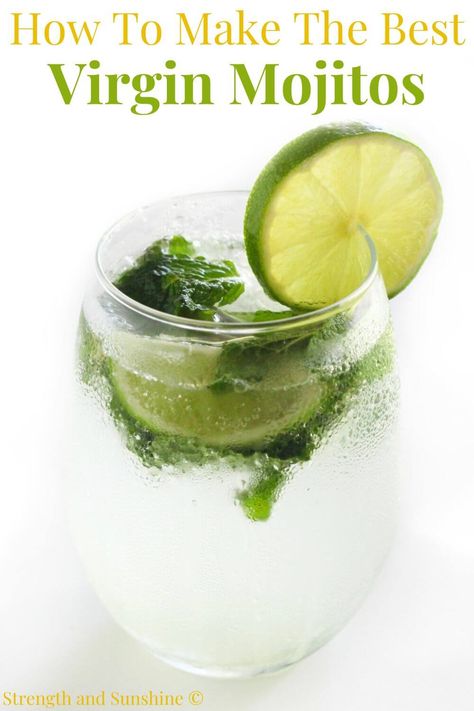 Virgin Mojito Recipe, Cuban Mojito, Non Alcoholic Mojito, Summer Mocktail, Virgin Mojito Mocktails, Virgin Drinks, Healthy Soda, Mojito Mocktail, Virgin Mojito