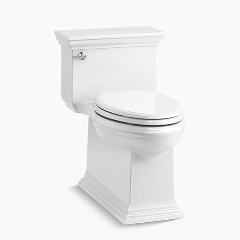 Memoirs Stately Skirted 1.28 GPF Toilet | K-6428 | KOHLER Bedrooms Hallway, Industrial Showers, Kohler Memoirs, Elegant Architecture, Kohler Toilet, Modern Prairie, Drop In Bathtub, Elongated Toilet, Pedestal Sinks