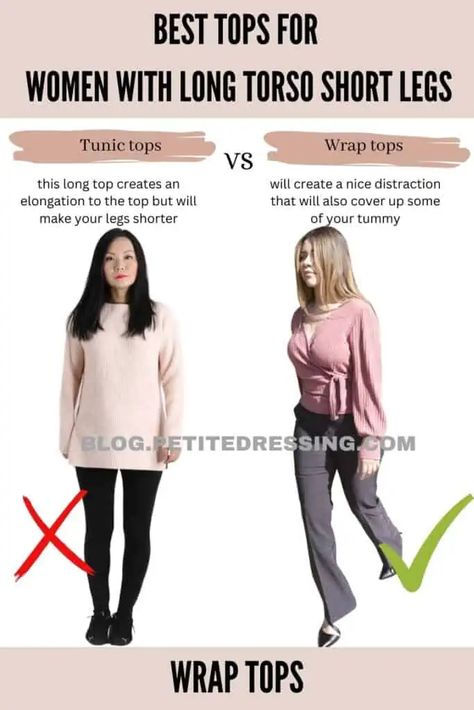 Jeans For Short Legs, Short Legs Outfit, Short Legs Long Torso, Petite Dressing, Tummy Wrap, Shoe Guide, Rectangle Body Shape, Legs Outfit, Flattering Tops