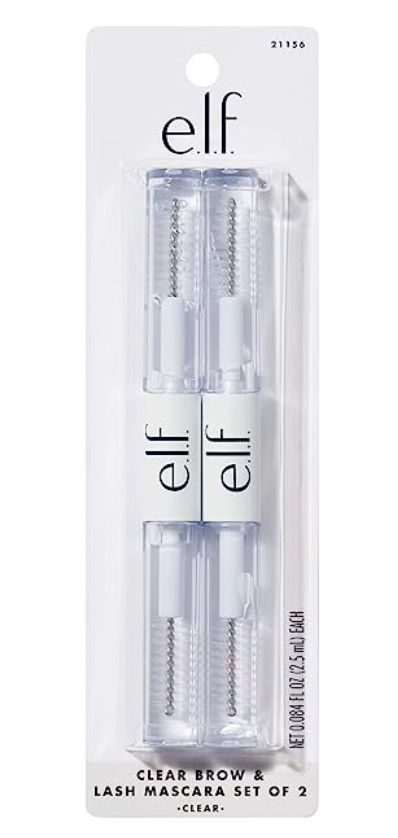 e.l.f. Clear Lash & Brow Mascara 2-Pack, Conditioning Clear Brow & Lash Gel For Grooming, Defining & Separating, Long-Lasting, Vegan & Cruelty-Free Camp Makeup, Nyx Brow Gel, Lash Gel, Best Brow Gel, Clear Eyebrow Gel, Brows And Lashes, Dream Products, Clear Mascara, Mascara Set