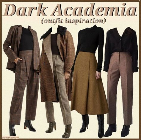 Dark Academia Aesthetic Fashion, Dark Academia Aesthetic Outfit, Academia Aesthetic Outfit, Dark Academia Outfits, Dark Academia Outfit, Dark Academia Style, Dark Academia Clothes, Dark Academy, Academia Clothes