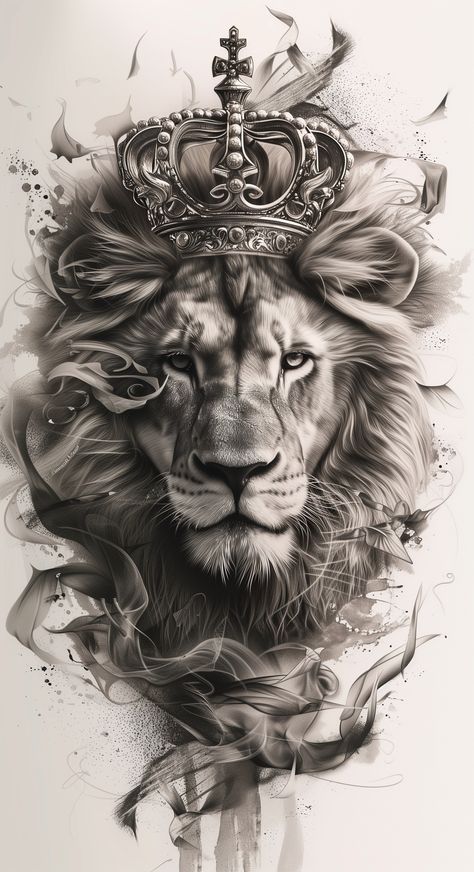 Midjourney Feed Bird Tattoos For Men, Lions With Crowns, Fierce Lion Tattoo, Midevil Lion Tattoo, Lion Wearing Crown Tattoo, Rug Tattoo, Trippy Lion Tattoo, Bird Tattoo Men, Lion Art Tattoo