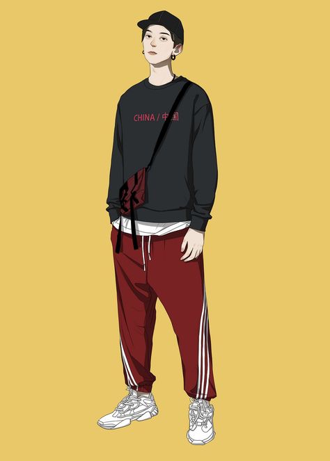 Outfits Art Drawing, Fashion Sketches Men, Mens Fashion Illustration, Art Outfits, Boy Drawing, Cover Wattpad, Swag Art, Model Sheet, Fashion Design Drawings