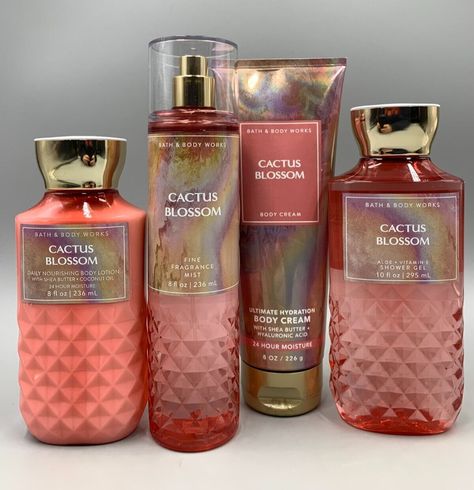 Bath & Body Works Cactus Blossom Gift Set Full Size S/4 #6034 Items are brand new Auction includes: 1 fragrance mist, 1 shower gel, 1 body cream, 1 body lotion Full size Fragrance notes: cactus flower petals, sun kissed coconut, and fresh sparkling lemon Good Self Care Products, Sun Kissed Coconut, Bath And Body Works Collection, Fragrance Sets, Victoria Secret Perfume Body Spray, Cactus Blossom, Bath N Body Works, Bath Body Works Candles, Perfume Body Spray