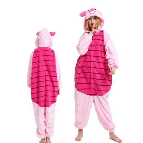 Piglet Onesie, Totoro Onesie, Winnie The Pooh Onesie, Pooh Onesie, Piglet Costume, Pajamas Flannel, Onesie Ideas, Animal Pajamas, Cute Onesies