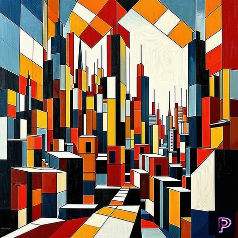 Transform a cityscape into a mystical realm with cubist-inspired geometric forms and abstract shapes. 🎨🔶   What otherworldly city will your art construct today?   #AI #Art #PicassoAIArt #Cubism #MysticalCityscape Cubism Collage, Cubist Art, Geometric Forms, Geometric Form, Modern City, Cubism, Abstract Shapes, Collage Art, Cityscape