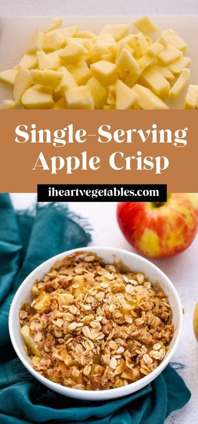 This single serving apple crisp can be made in the microwave, so when your apple craving strikes, you can make this dessert in minutes! It�s a great way to take advantage of apple season! One Serving Apple Crisp, Single Serve Apple Crisp, Single Serving Apple Crisp, Microwave Apples, Cranberry Crisp, Apple Cranberry Crisp, Healthy Apple Crisp, Apple Recipes Healthy, Bookmarks Diy