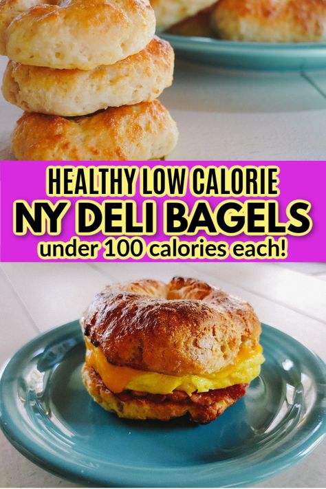 Low Calorie Bagel Recipe, Healthy Bagel Recipe, Healthy Bagels, Ny Deli, Healthy Low Calorie Breakfast, Healthy Bagel, Bagel Recipe Easy, Healthy Low Calorie, Bagel Bites