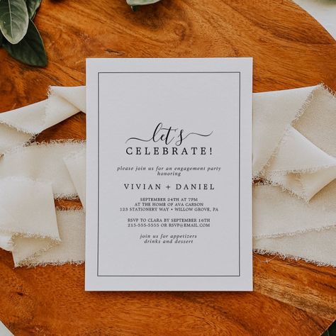 Minimalist Reception, Elegant Engagement Party, Friends Dinner, Retro Wedding Invitations, Elopement Reception, Plum Wedding, Simple Engagement, Wedding After Party, White Typography