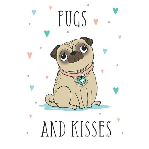 Pug Cartoon, Pugs And Kisses, Baby Pugs, Pug Art, Cute Pugs, Pug Lover, Pug Love, Pet Puppy, Dog Themed