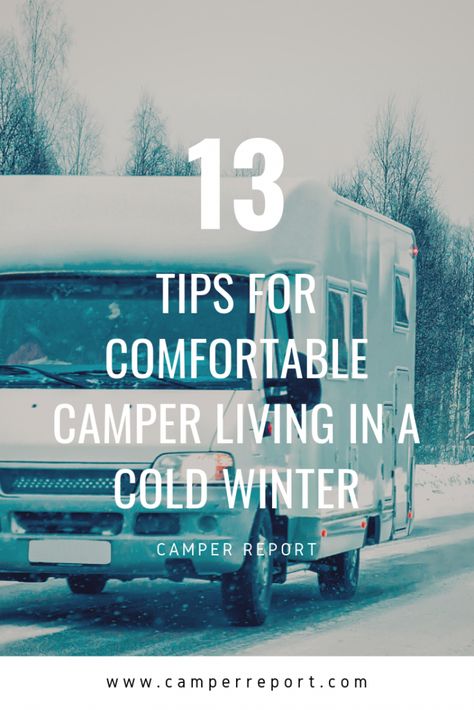 Camper Winter Living, Winter Rv Camping, Rv Skirting, Rv Winterizing, Winter Truck, Tips For Winter, Travel Camper, Winter Tips, Holiday Rambler