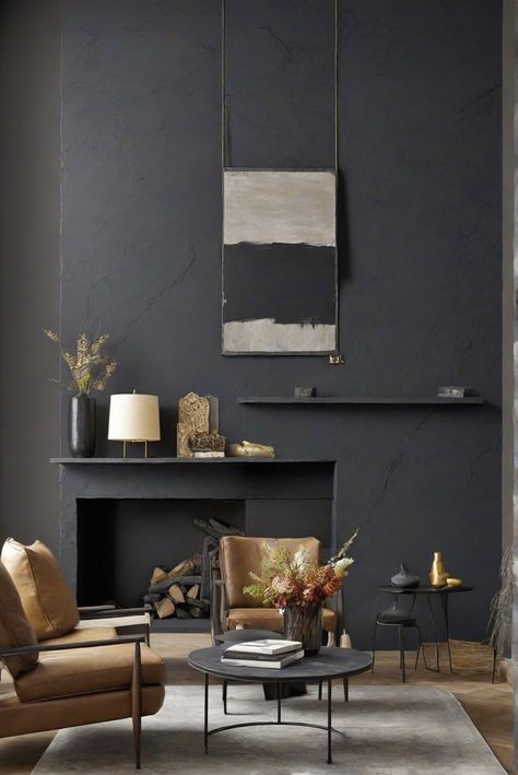 - Charcoal Slate paint
- Living room decor
- Trendy home design
- Wall paint advice Sw Slate Tile Paint, Slate Wall, Organized Living, Dark Wall, Slate Tile, Wall Paint Colors, Painting Tile, Architectural Features, Trendy Decor