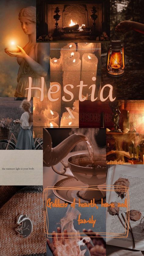 Hestia Aesthetic Goddess, Hestia Percy Jackson, Hestia Goddess Art, Hestia Goddess Aesthetic, Hestia Wallpaper, Hestia Cabin, Greek Goddess Hestia, Hestia Aesthetic, Ascetic Wallpaper