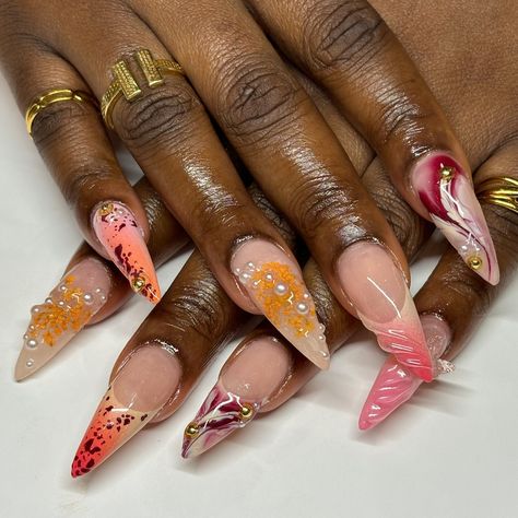 lil half flowers for the thumbs 🌺 #thumbsneedluvtoo 👍🏾 - #nailart #westlondonnails #westlondonnailtech Pixie Nails, Anime Nails, Fancy Nails Designs, Dope Nail Designs, Pretty Acrylic Nails, Fancy Nails, Dope Nails, Women Hairstyles, Nails Designs