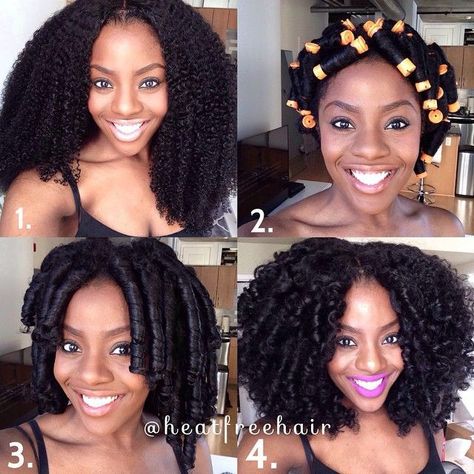 Perm rod Style Crochet Braids, Heat Free Hairstyles, Hair Movement, Perm Rod Set, Cabello Afro Natural, Hair For Black Women, Perm Rods, Beautiful Natural Hair, Pelo Afro