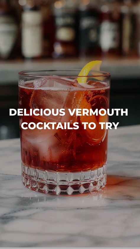 Looking to elevate your cocktail game? Explore the world of vermouth cocktails! From classic recipes like Negronis and Manhattans to creative concoctions, vermouth adds depth and complexity to any drink. Discover new flavors, impress your guests, and become a home mixologist in no time with these delightful vermouth cocktail ideas. Whether you prefer sweet or dry vermouth, there's a recipe out there waiting for you to shake things up. Cocktails With Vermouth, Drinks With Vermouth, Dry Vermouth Cocktails, Vermouth Drinks, Sweet Vermouth Cocktails, Thanksgiving Cider, Vermouth Cocktails, Cider Cocktail Recipes, Vermouth Cocktail