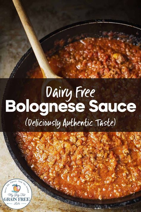 Dairy Free Bolognese Sauce (Deliciously Authentic Taste) Whole 30 Bolognese Sauce, Paleo Bolognese Sauce, Healthy Beef Bolognese Recipe, Bolognese Sauce Dairy Free, Dairy Free Bolognese Sauce, Dairy Free Bolognese, Beef Bolognese Recipe, Bolognaise Recipe, Healthy Bolognese Sauce