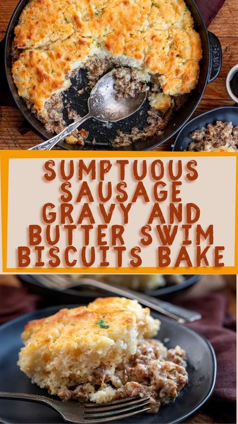 Sausage Gravy Casserole, Ham Gravy, Butter Swim Biscuits, Swim Biscuits, Sausage Gravy And Biscuits, Biscuits And Gravy Casserole, Homemade Buttermilk Biscuits, Sweet Chicken, Meat Pasta