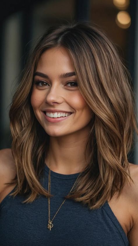 Mom Haircuts, Rambut Brunette, Fresh Haircut, Fall Hair Cuts, Mom Hairstyles, Round Face Haircuts, Haircut For Thick Hair, Medium Hair Cuts, American Beauty