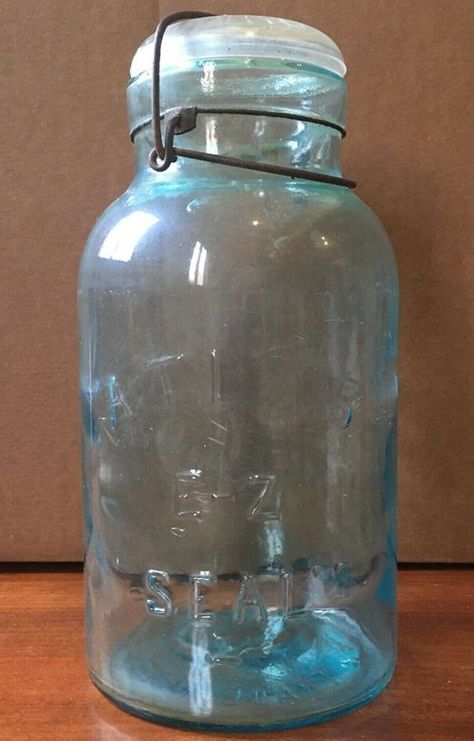 10 Most Valuable Atlas Mason Jars: Complete Value Guide Old Milk Bottles, Square Jars, Old Glass Bottles, Vintage Mason Jars, Antique Glass Bottles, Blue Mason Jars, Ball Mason Jars, Vintage Jars, Rubber Ring