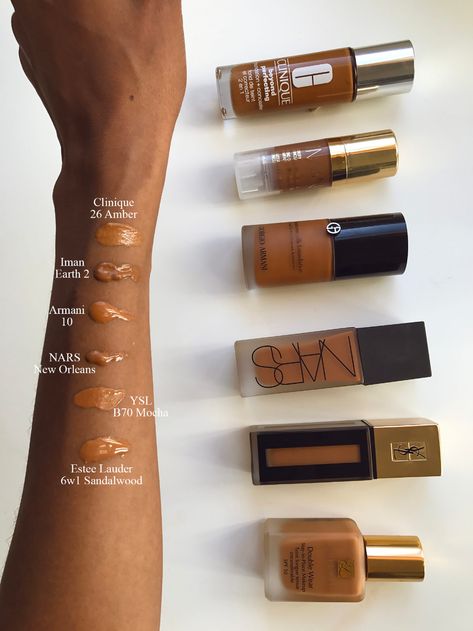 Estee Lauder Foundation, Estee Lauder Double Wear Foundation, Kvd Beauty, Cover Foundation, Foundation Swatches, Foundation For Oily Skin, Makeup For Black Skin, Double Wear, Vitamins For Skin