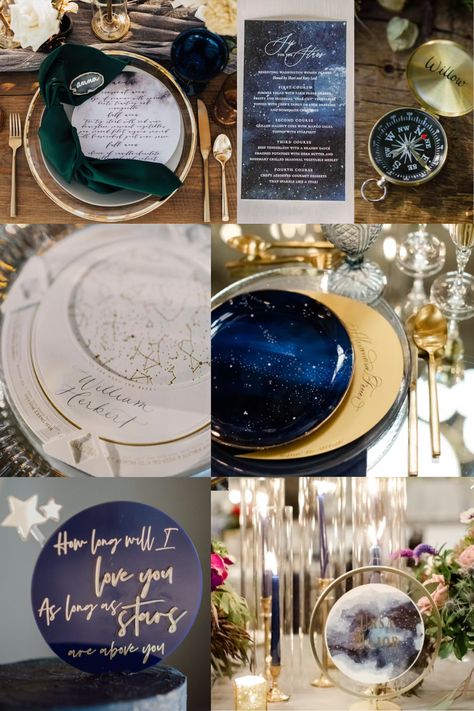 Celestial Reception, Acotar Wedding Theme, Starfall Wedding, Acotar Wedding, Reception Theme, Celestial Wedding Theme, Wedding Day Wishes, Crystal Springs, Bridal Shower Inspiration