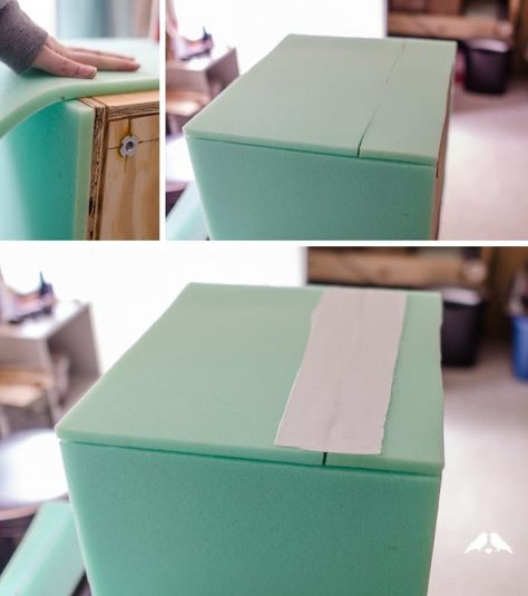 Diy Fabric Ottoman, Diy Cube Ottoman, Diy Ottoman With Storage, Diy Storage Ottoman Bench, Ottoman Diy, Diy Cube Storage, Diy Storage Ottoman, Storage Cube Ottoman, Diy Upholstery