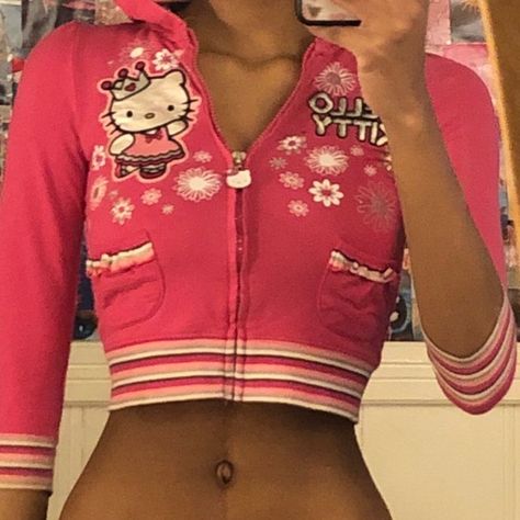 Looks Hip Hop, Estilo Cholo, Kitty Clothes, Hello Kitty Clothes, 2000s Outfits, Pink Hello Kitty, Aesthetic Y2k, 2000s Fashion Outfits, Y2k Outfits