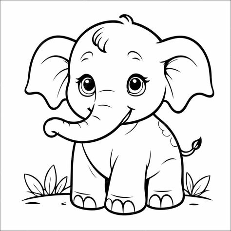 Facebook Elephant Doodle, Doodles Easy, Drawings For Beginners, Easy Drawings For Beginners, Painting Reference, Cute Easy Doodles, Simple Mehndi Designs Fingers, Easy Doodles, Free Coloring Sheets