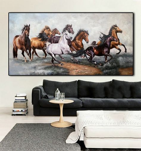 Running Horse Painting, Horse Oil Painting, Painting Horse, Horse Galloping, Running Horse, Photo To Art, Horse Artwork, Art Horse, Buddha Meditation