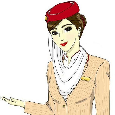 Emirates Stewardess drawing @cee_caw_ceen Flight Attendant Drawing Easy, Flight Attendant Emirates, Flight Attendant Drawing, Flight Attendant Quotes, Emirates Airline Cabin Crew, Emirates Cabin Crew, Vision Board Pics, Airline Cabin Crew, Fly Emirates