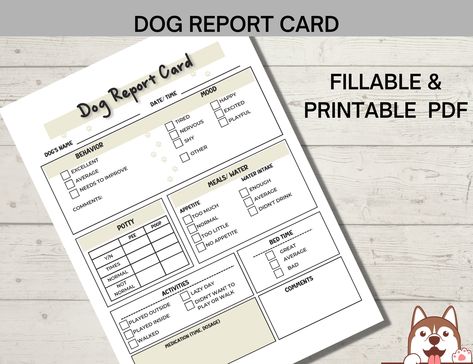 Click to grab a Dog report card, perfect for dog boarding report card or pet sitter report. https://etsy.me/3KlF4BA #dogcareprintable #dogreportcard #petreportcard #dogboardingcard #dogsittingcard #petsitterforms #petsitterreport #petcare #dog Dog Report Card, Card Template Free, Report Cards, Report Card Template, Pet Businesses, Report Card, Time Activities, Pet Sitters, Dog Boarding