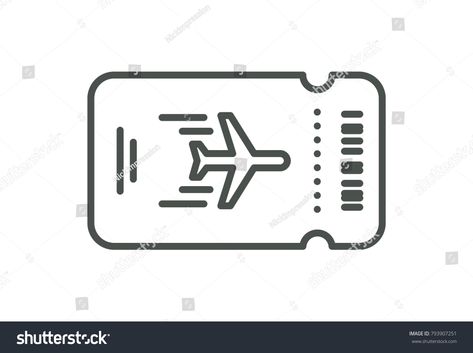 Vector Plane ticket. Simple flat line art style #Ad , #paid, #ticket#Simple#Vector#Plane Plane Ticket Drawing, Ticket Drawing, Line Art Style, Plane Ticket, Wedding Vector, Flyer Template, Easy Drawings, Art Style, Line Art