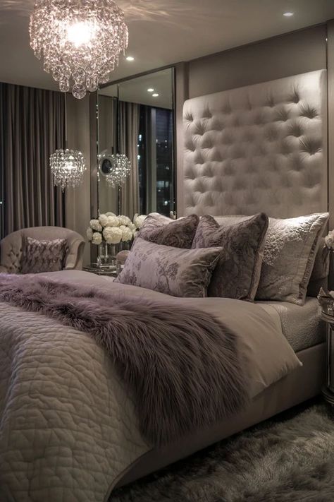 "Create a luxurious retreat with a Glamorous Hollywood Bedroom! 🛏️✨ Perfect for combining elegance, sophistication, and a touch of sparkle in your sleep space. 🌟✨ #HollywoodBedroom #GlamDecor #BedroomInspiration" Bedroom Sitting Area Ideas Master, Luxury Grey Bedroom, Hollywood Bedroom Ideas, Young Adult Bedroom Ideas Female, Elegant Bedroom Ideas Luxury, Old Hollywood Glamour Bedroom, Elegant Traditional Living Room, Hollywood Glam Interior Design, Glamorous Bedrooms