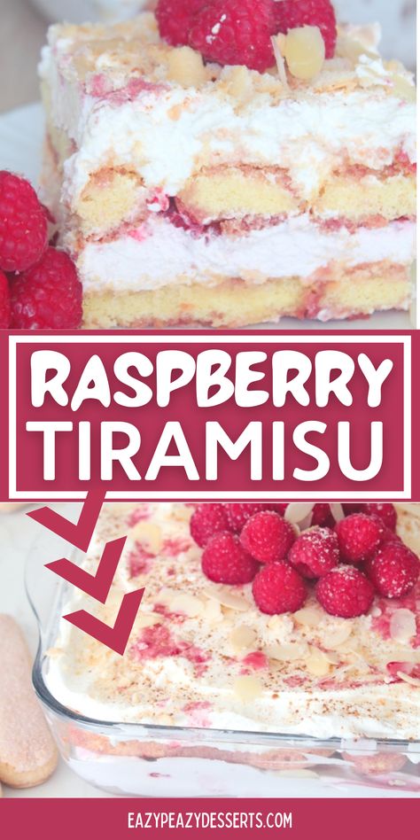 Tiramisu is a delicious dessert that is pretty quick and easy to make, and very elegant! The raspberry tiramisu is a great way to add diversity and enjoy a delicious, fruity dessert! Decadent Desserts Elegant, Raspberry Tiramisu Recipe, Ladyfinger Desserts, Lady Fingers Dessert, Cupcake Board, Wacky Cake Recipe, Tiramisu Recipes, Raspberry Tiramisu, Lemon Tiramisu