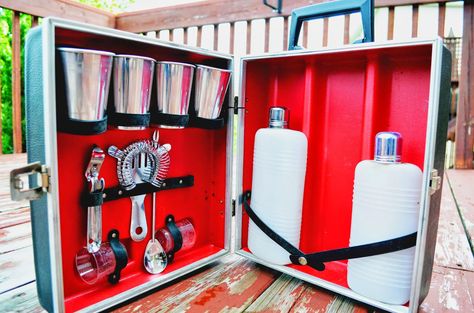 Travel Bar Set, Bar Portable, Alcohol Dispenser, Travel Bar, Portable Bar, Cocktail Set, Luggage Organization, Firefighter Gifts, Diy Travel