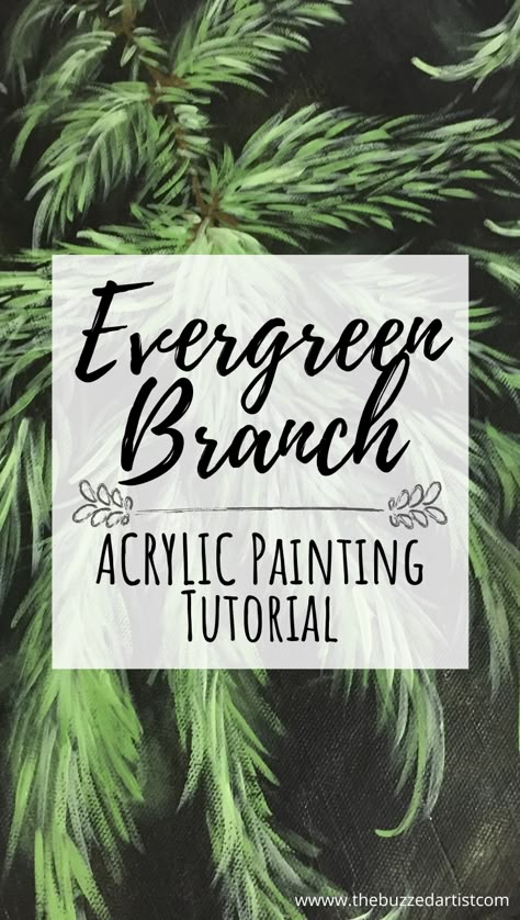 How To Paint Pine Needles Acrylic, How To Draw An Evergreen Tree, Painted Evergreen Trees, How To Paint Pine Trees Acrylic Easy, Painting Evergreen Trees Acrylic, Christmas Paintings On Canvas Tutorials, Acrylic Paint Christmas Tree, How To Paint Evergreen Trees, Christmas Art Painting Acrylic Tutorial